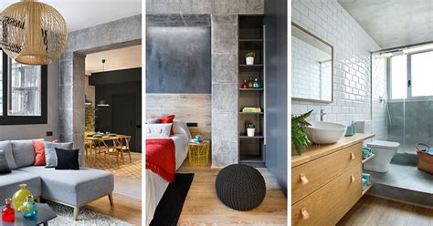 Get modern home decorating at target™ today. Concrete, Wood, Tiles And Black Accents Are All Combined ...
