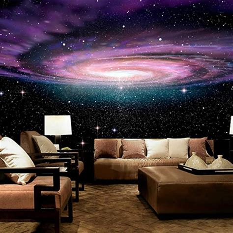Pbldb Custom Star Sky Ceiling 3d Wallpaper The Living Room
