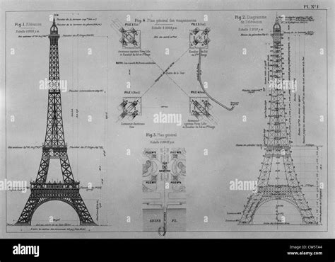 Plan De La Tour Eiffel Paris Photo Stock Alamy