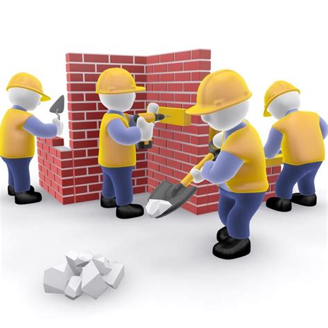 Construction Team Cartoon 3d Model Segurança No Trabalho Missão