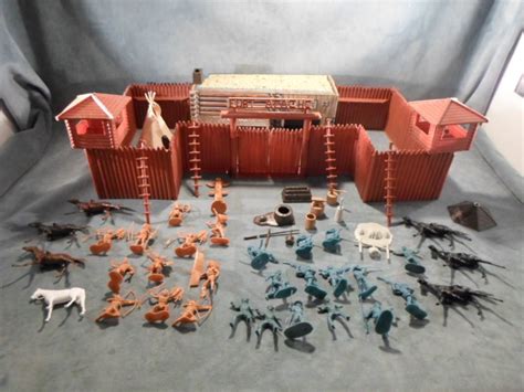 Vintage Fort Apache Playset Marx 3681 Box And Pieces Ebay Old