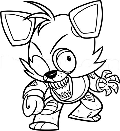 Cute Creepy Foxy Coloring Page Free Printable Coloring Pages For Kids