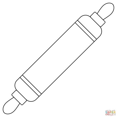 rolling pin coloring page free printable coloring pages