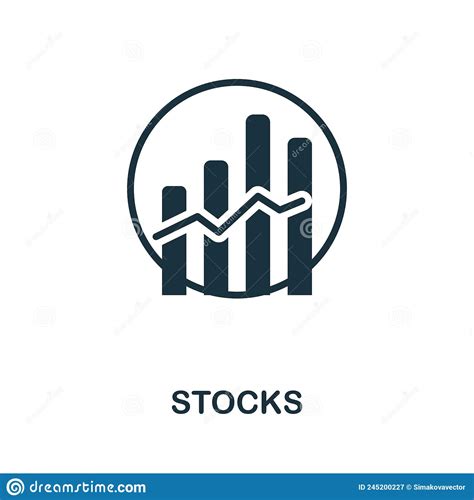 Stocks Icon Monochrome Simple Stocks Icon For Templates Web Design