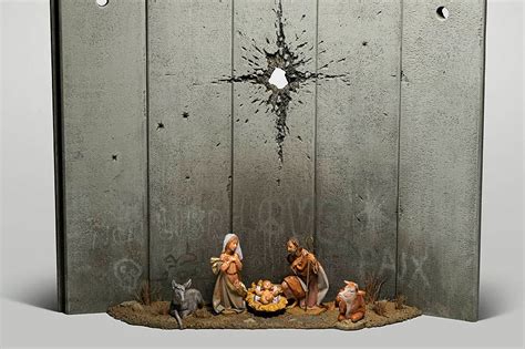 Look Mysterious Artist Banksy Unveils Dark Nativity In Bethlehem Abs