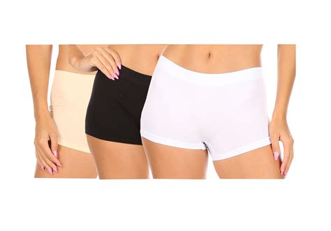 Sakkas Women S Seamless Stretch Boy Short Panties Pack Basic