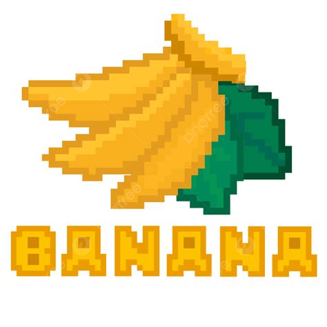 Plátano En Estilo Pixel Art Png Plátano Clipart Pixel Art Png Y Psd