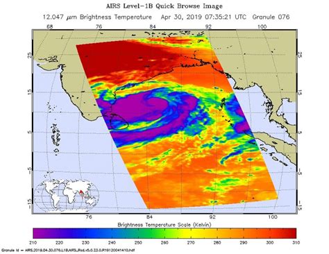 Nasa Satellites Track Tropical Cyclone Fani Along Eastern Indias Coastline