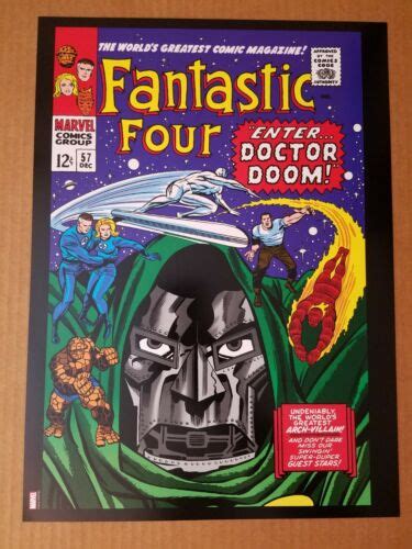 Fantastic Four 57 Dr Doom Silver Surfer Marvel Comics Poster By Jack