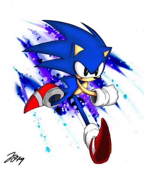 Sonic The Hedgehog Running By Kojinsagara On Deviantart