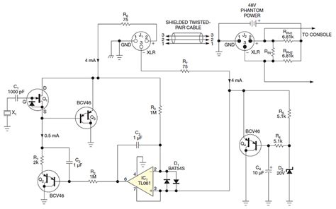 Electret Condenser Microphone Power Circuit Circuit Diagram