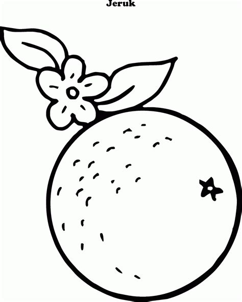 Sketsa gambar mewarnai buah buahan hitam putih anak tk paud sd terbaru. Mari Mewarnai Gambar Buah Jeruk - Contoh Anak PAUD