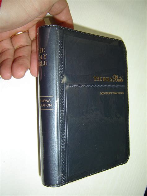 Good News English Protestant Bible Luxury Edition Navy Leather Bound