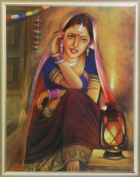 Pin By Maneesh On Painting Rajasthani Art Indian Women Painting