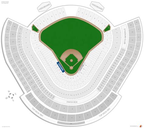 Los Angeles Dodgers Seating Guide Dodger Stadium