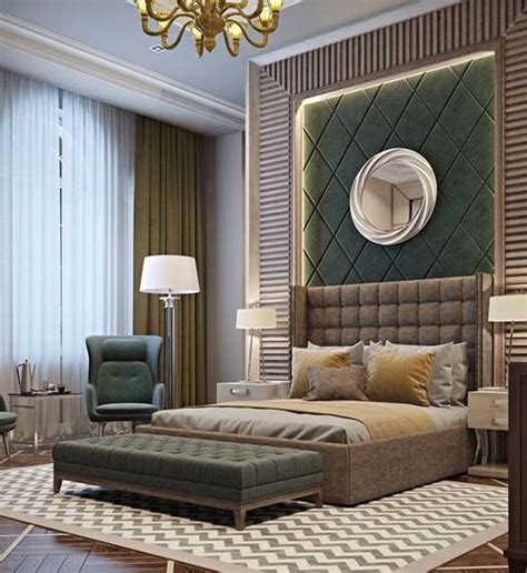Dark Green Leather Wall Panels Bedroom Luxurybeddingparadise