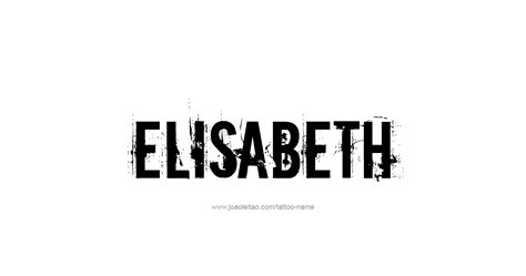 Elisabeth Name Tattoo Designs