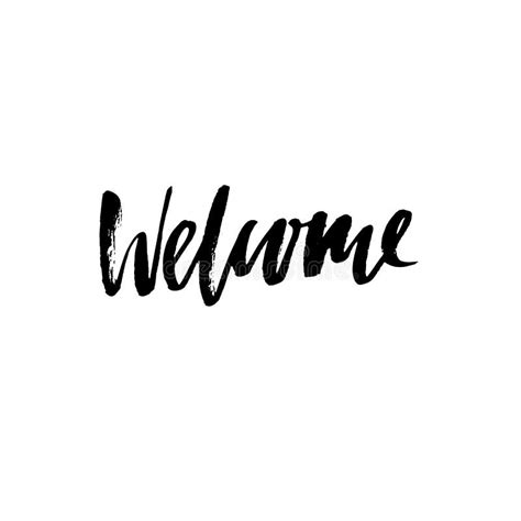 Welcomemodern Brush Hand Drawn Vintage Vector Text Thank You On White