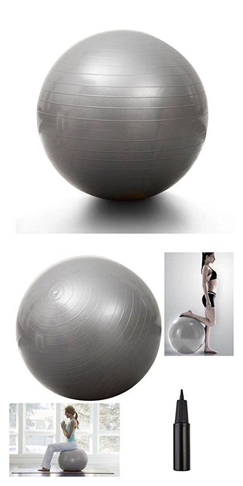New Silver Yoga Ball Cm Exercise Pilates Gymnastic Fitness W Air Pump Yoga Ball Ball
