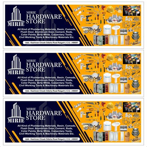 Hardware Store Banner Cdr 12 With Fonts Masterbundles