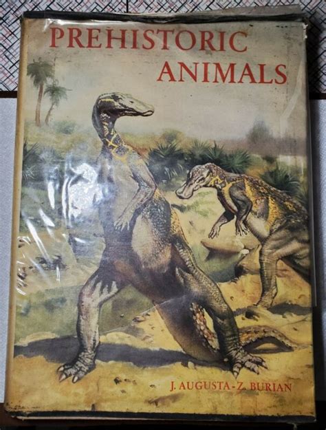 Circa 1960 Prehistoric Animals Book With 60 Plates Illustrated By