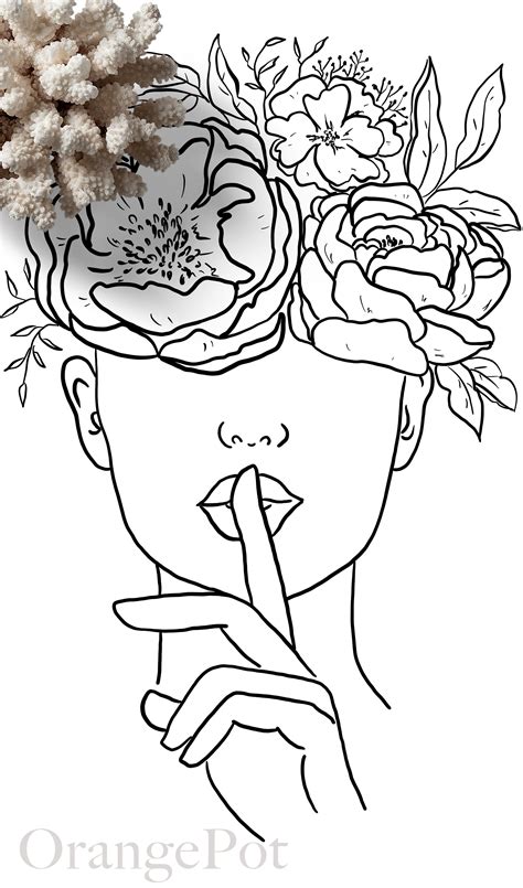 Download Modern Woman Line Art Abstract Female Boho Woman Art ...