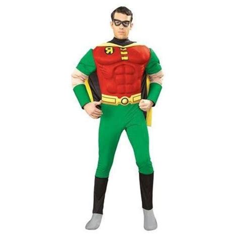 Deluxe Muscle Chest Robin Adult Costume Small Multicoloured Size