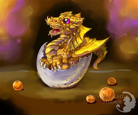 Baby Gold Dragon By Silverflight On Deviantart