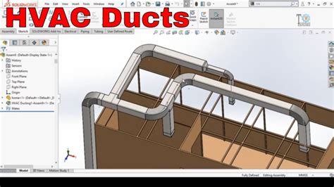 Hvac Ducting Solidworks Routing Tutorial Youtube