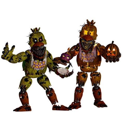 C4dfnaf4 Nightmare Chica And Jack O Chica By Puplefoxy96 On Deviantart