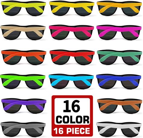 Mapixo Retro Party Sunglasses 80s Party Decorations 16 Piece