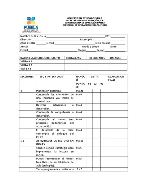 Ficha De SupervisiÓn Y Seguimiento Evaluación Aprendizaje