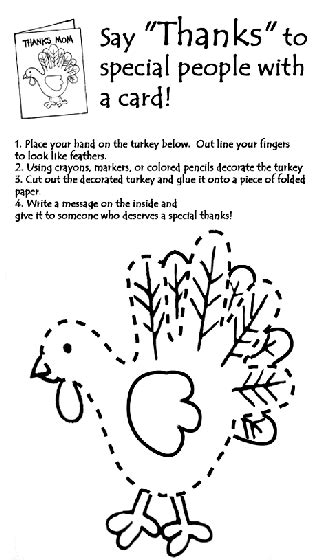 Turkey Card Free Printable Coloring Page For Kids