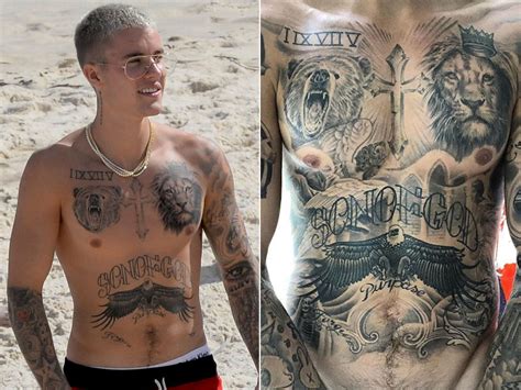 Justin Bieber Spent Over 100 Hours Getting Entire Chest Tattooed