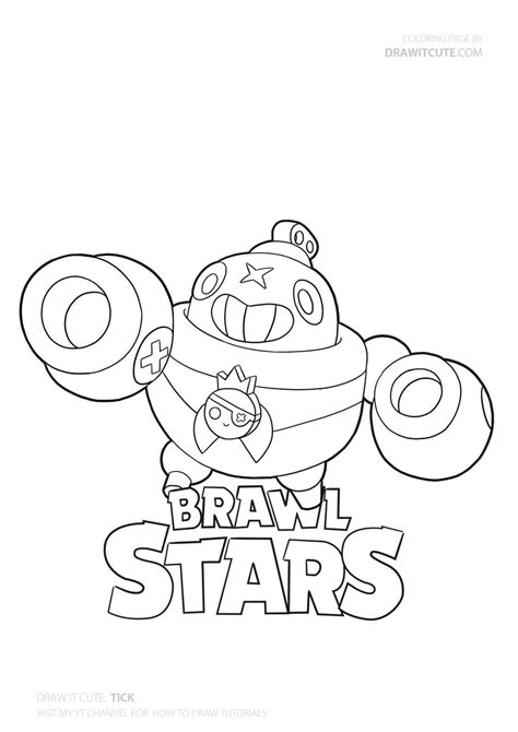 Grab your pencil and paper and watch as i guide you through these easy to follow drawing instructions. How to draw Tick | Brawl Stars - Draw it cute