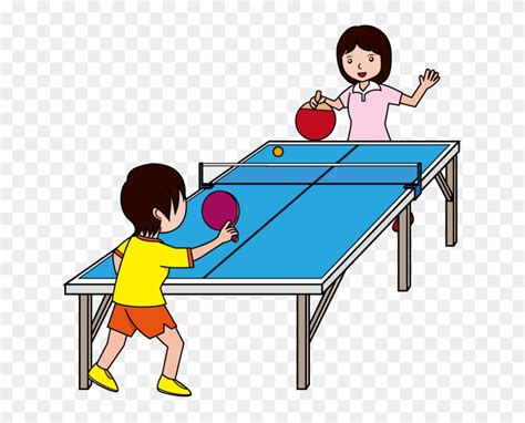 Ping Pong Clipart Playing Table Tennis Clipart Free Transparent Png