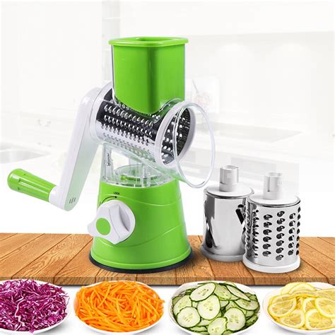 Manual Vegetable Cutter Slicer Multifunctional Round Rotate Mandoline