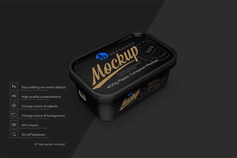 400g PLASTIC CONTAINER MOCKUP on Behance