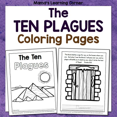 The Ten Plagues Bible Coloring Pages - Mamas Learning Corner