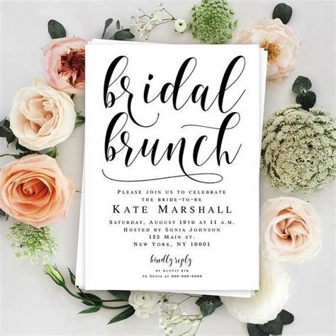 Bridal Brunch Invite Bridal Brunch Invitation Template Download Pdf
