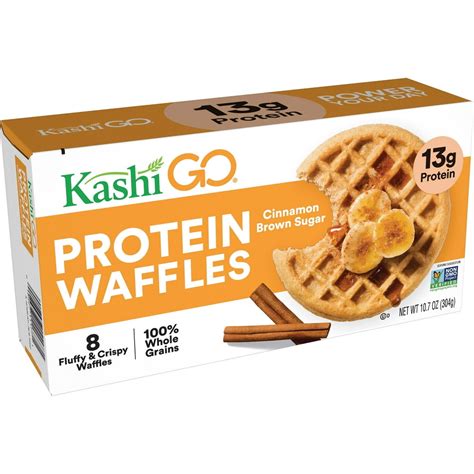 Kashi Go Frozen Protein Waffles Whole Grain Waffles Frozen Breakfast