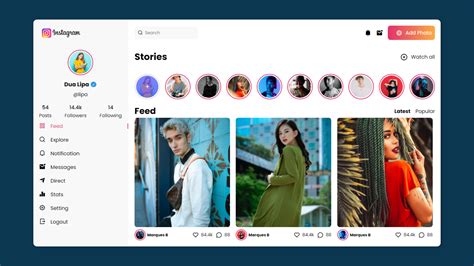 How To Make A Website Like Instagram Using Html Css Instagram Redesign