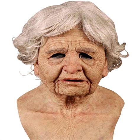 Old Man Realistic Human Mask For Sale Full Face Latex Halloween Mask Novelty Costume Full Head