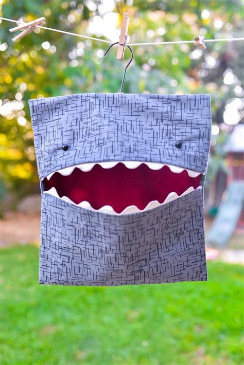 Diy Shark Clothespin Bag Sewing Pattern The Polka Dot