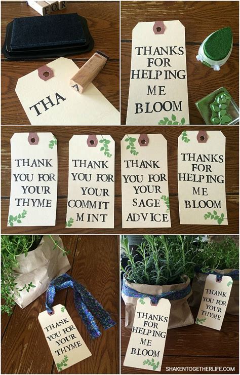 The simple act of saying 'thank you for your purchase' is an incredibly powerful way to show a little customer love. Thank You Herb Gifts | School gifts, Goodbye gifts ...