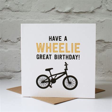 Wheelie Great Birthday Card By The Design Conspiracy Birthday Cards