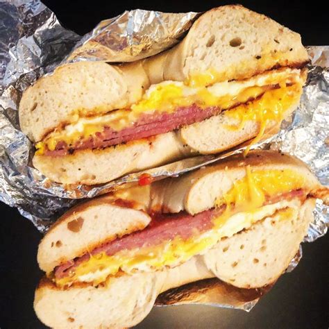 Taylor Ham Egg And Cheese Bagel Cheese Bagels Rolled