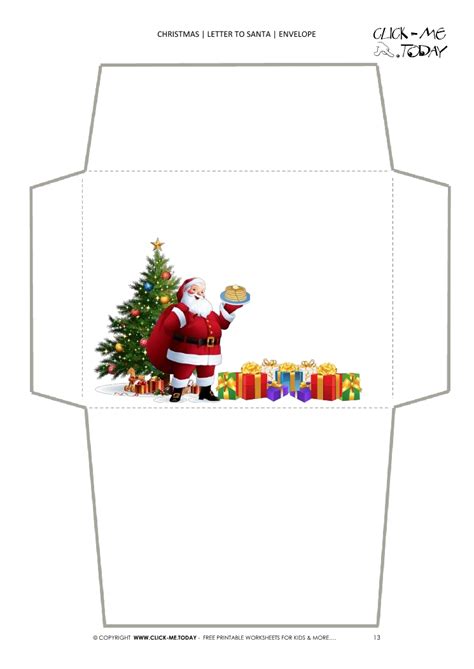 I also am including a written out letter from santa that you can pop into the envelope. Blank Santa envelope template Xmas tree 13