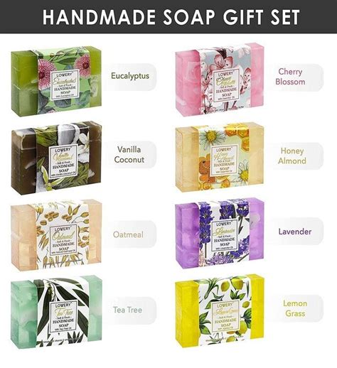 Handmade Soap Set 8 Piece Variety Pack Luxury Bath Soap T Box