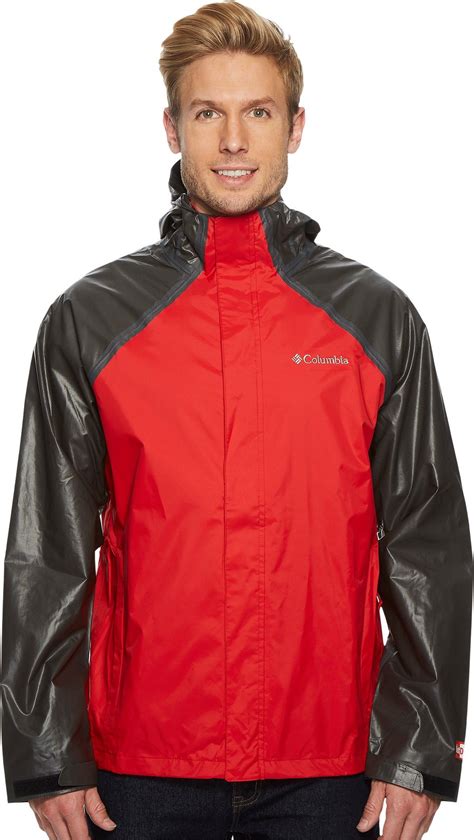 Columbia Mens Outdry Hybrid Jacket Red Sparkblack Medium Homers Coat